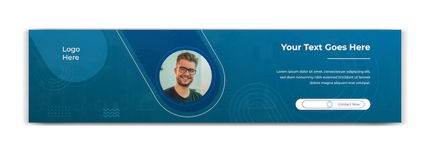 Vettore banner di copertina dei social media o design del modello di banner di linkedin