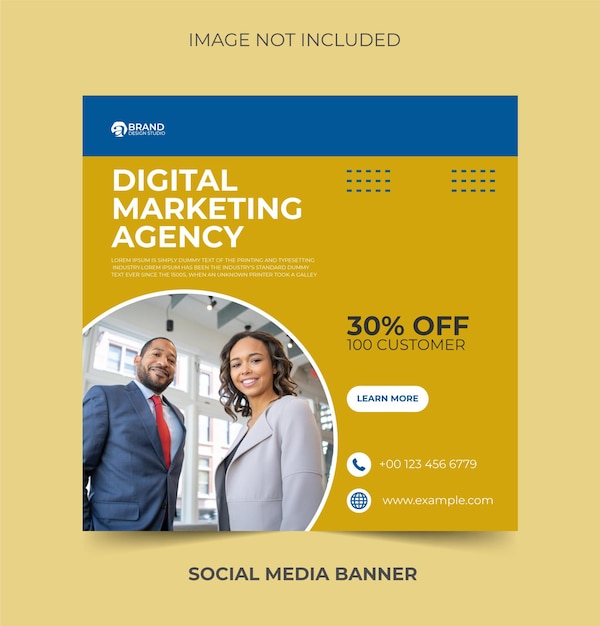 Vector social media cover design template