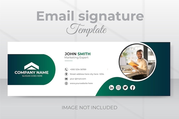 ソーシャル メディアの表紙と電子メールの署名テンプレート