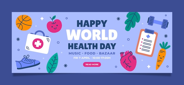 Social media cover template for world health day celebration