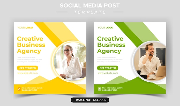 Modello di post instagram dell'agenzia di marketing digitale creativo per i social media