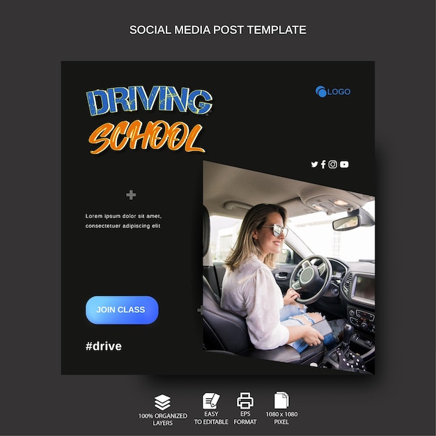 Social media design for driving school