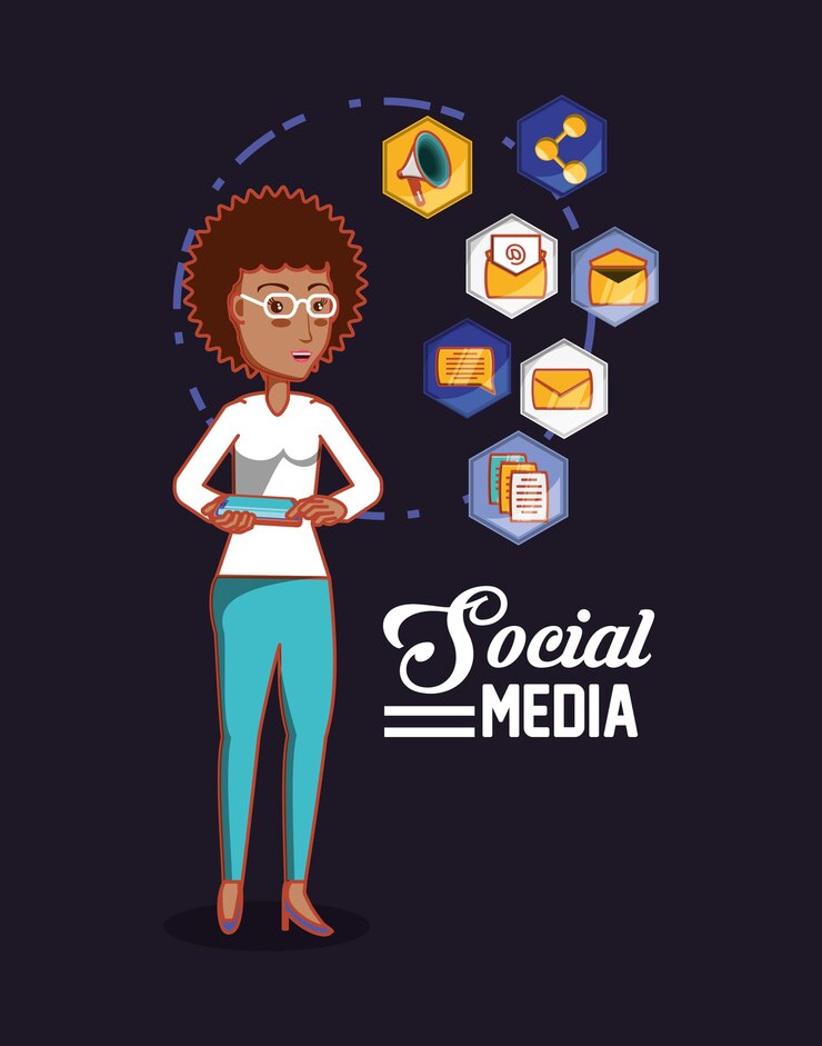 Vector social media design 