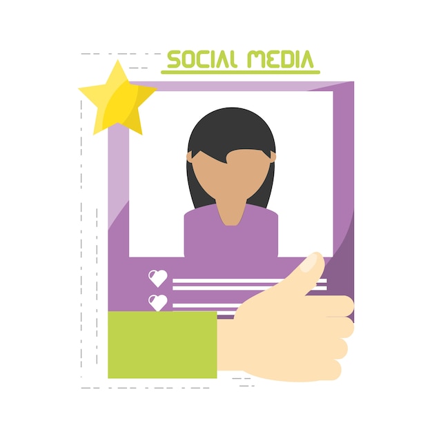 Vector social media design