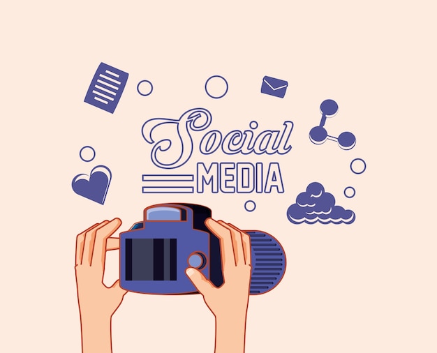 Vector social media design