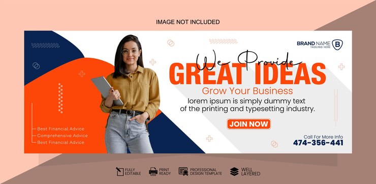 Social Media Digital Marketing Agency Banner Design. Digital Marketing Agency Facebook Cover Design