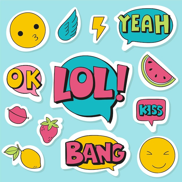 Vector social media emojis and stickers