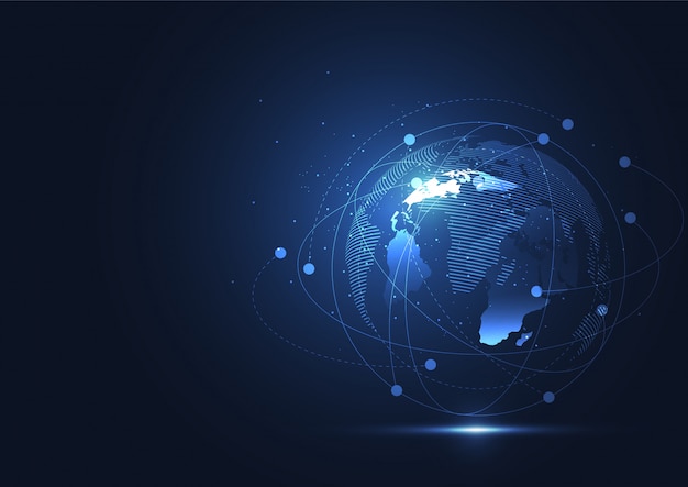 Social media en informatie of netwerk. Toekomstige cybertechnologie
