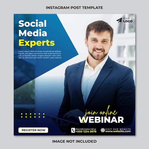 Social media experts instagram post and social media banner template