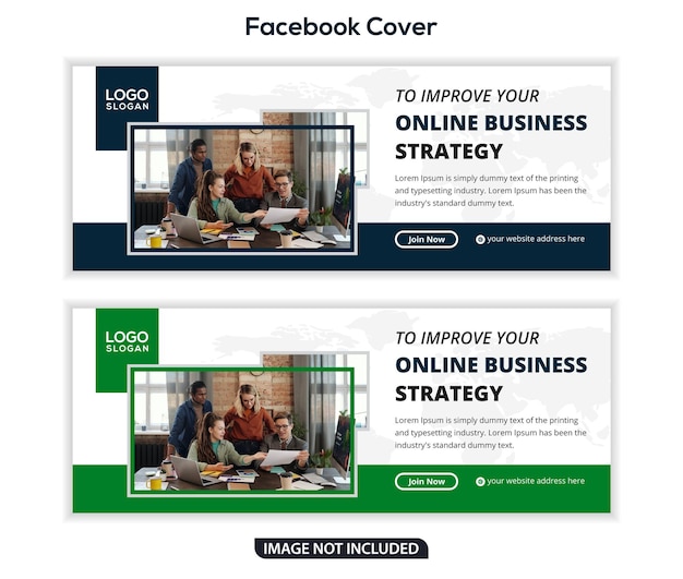 Social media facebook cover and corporate web banner