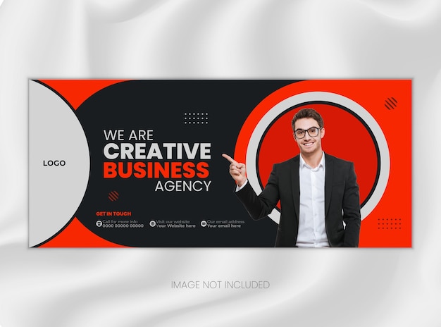 Vector social media facebook cover design template