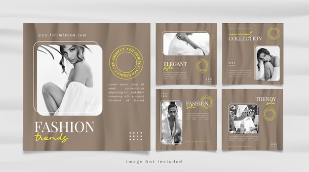social media fashion post template