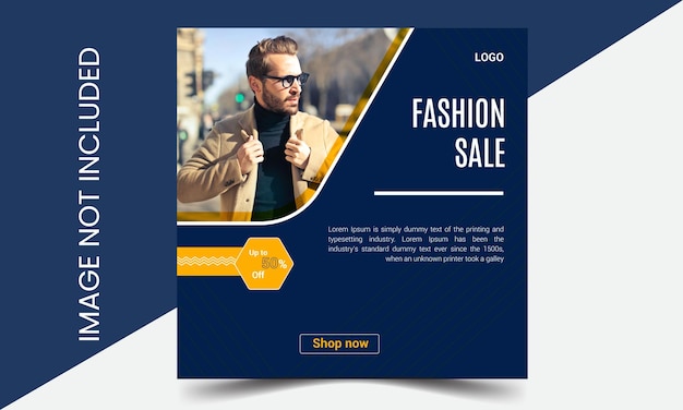 social media fashion sale post design template