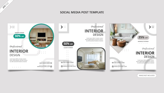 social media feed post template furniture sale