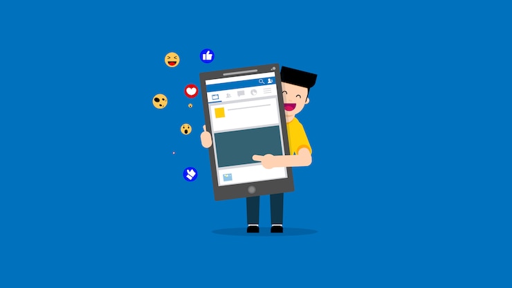 Vector social media flat design