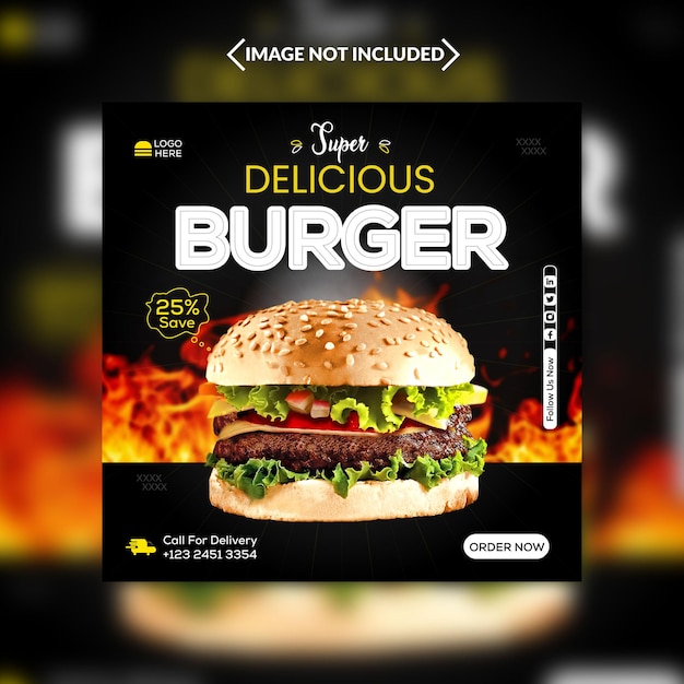 Social media Food banner post template