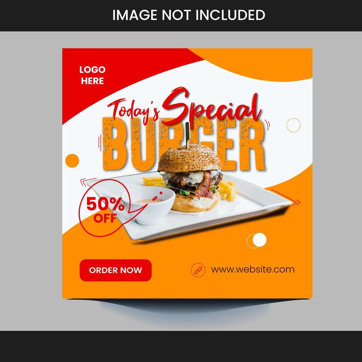 social media food and banner templates