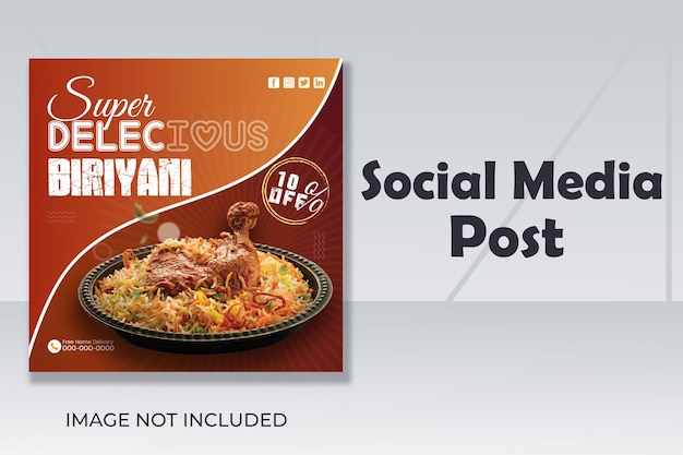 Social Media Food Design Social Media Chicken Biriyani Design