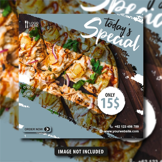 Social media food post banner template