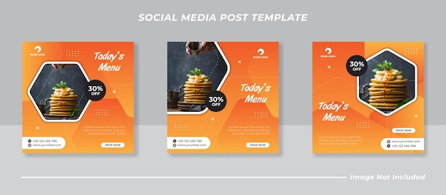Social media food sale template