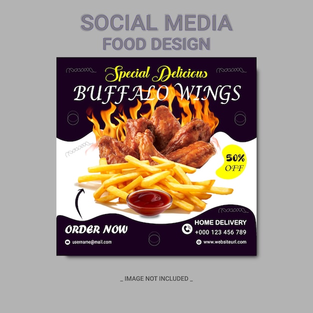 Vector social media food template design, special delicious foodmenu template with mockup, vector eps file