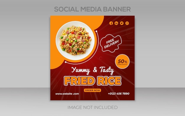 Social media food template design