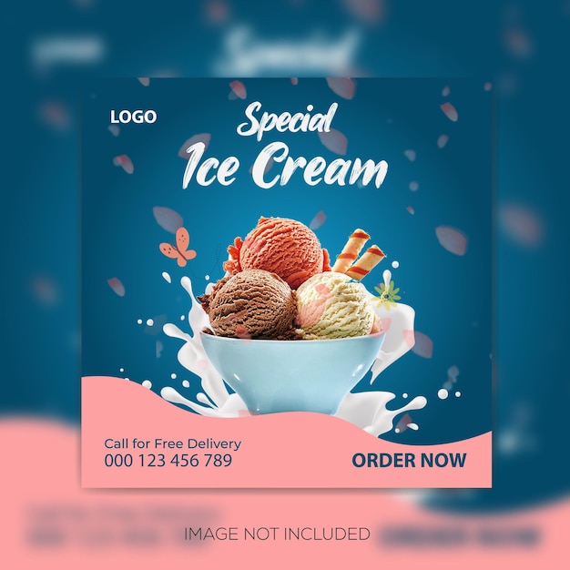 social media Ice cream post design