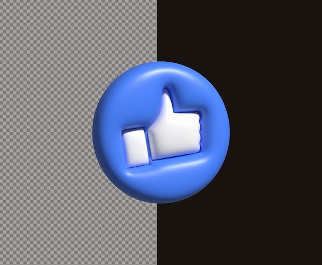 Social media Icon 3d Like Share button Vector Symbol Vote ads