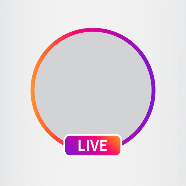 Vector social media icon avatar. live video streaming.