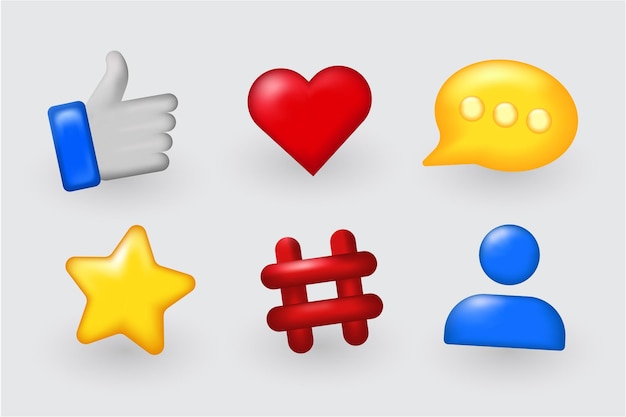 Vector social media icon collection color