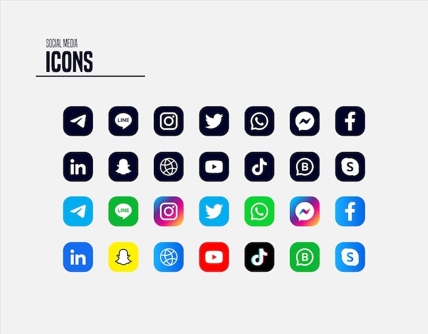 Vector social media icon design