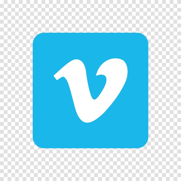 Иллюстрация значка социальных сетей vimeo Vimeo Icon Vector illustration