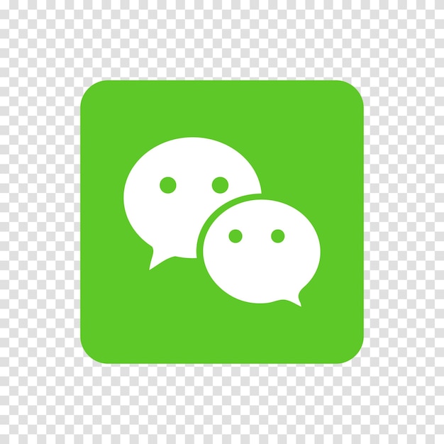 Иллюстрация значка социальных сетей wechat WeChat Icon Vector illustration