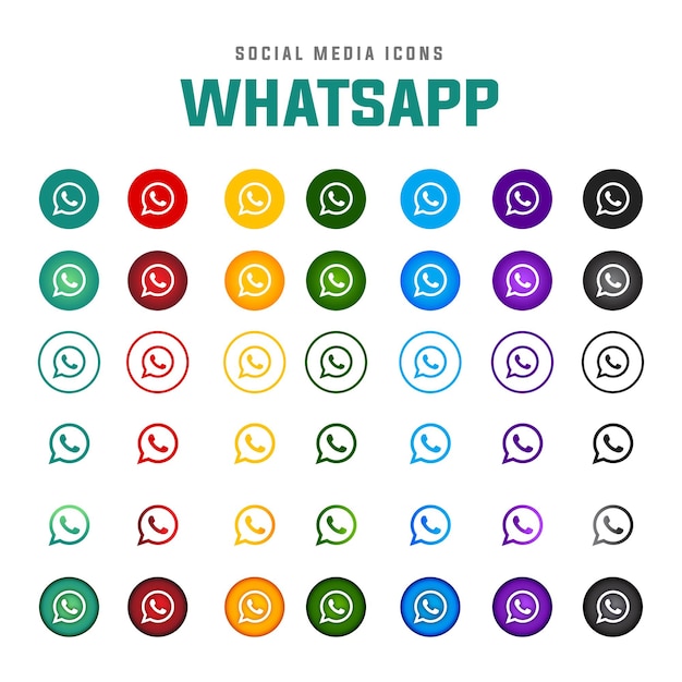 Vettore pacchetto icone social media whatsapp