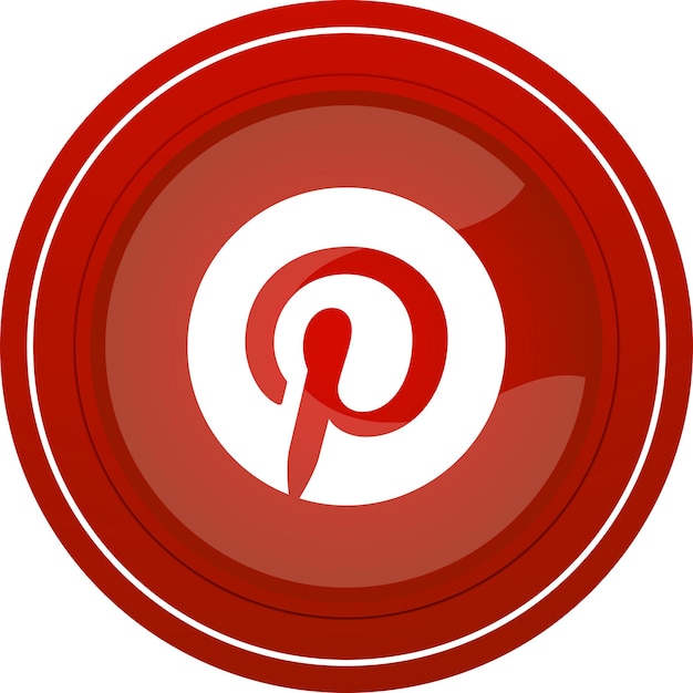 Vettore icona dei social media pinterest