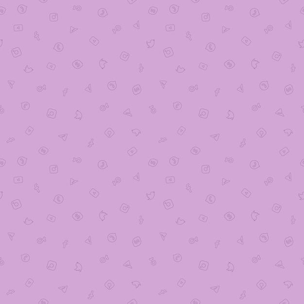 Social media icon seamless pattern Vector background