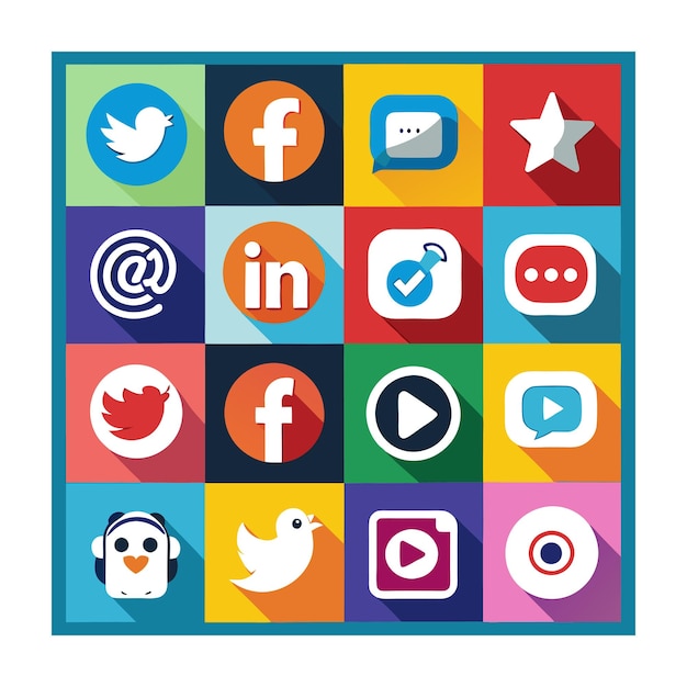social media icon set collection for websites and mobile applications