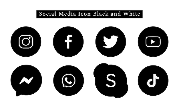 Social Media Icon Set Vector Illustratie