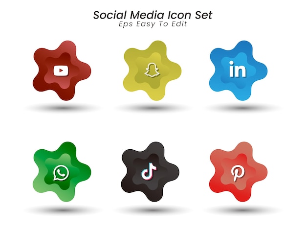 Vector social media icon set vector