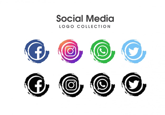 Vector social media icon set