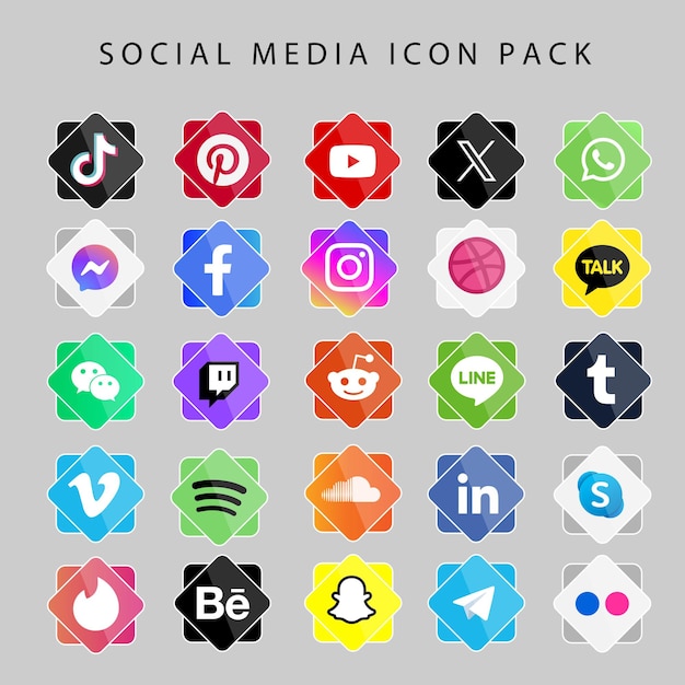 social media icon vector