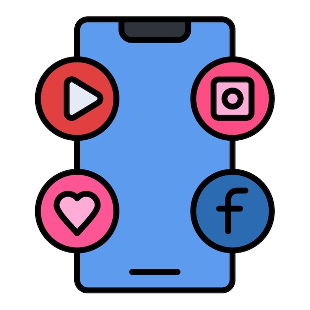 Vector social media icon