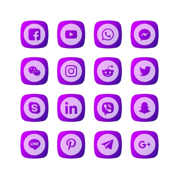 Vector social media icon