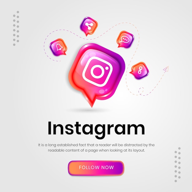 Social media iconen Instagram banner