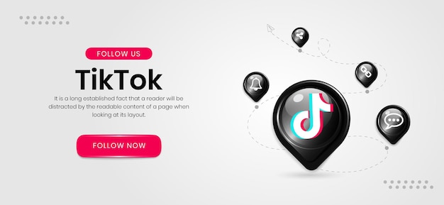 Vector social media iconen tiktok banner