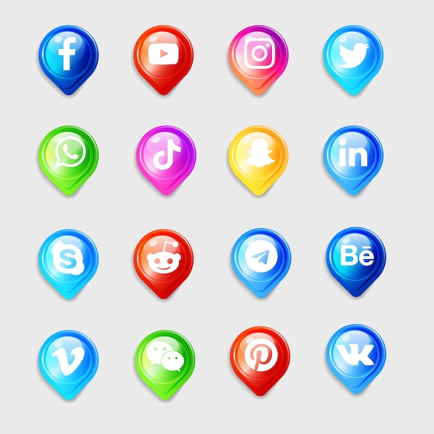 Social media icons collection pack