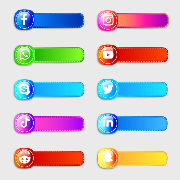 Social media icons collection pack