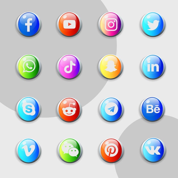 Social media icons collection pack