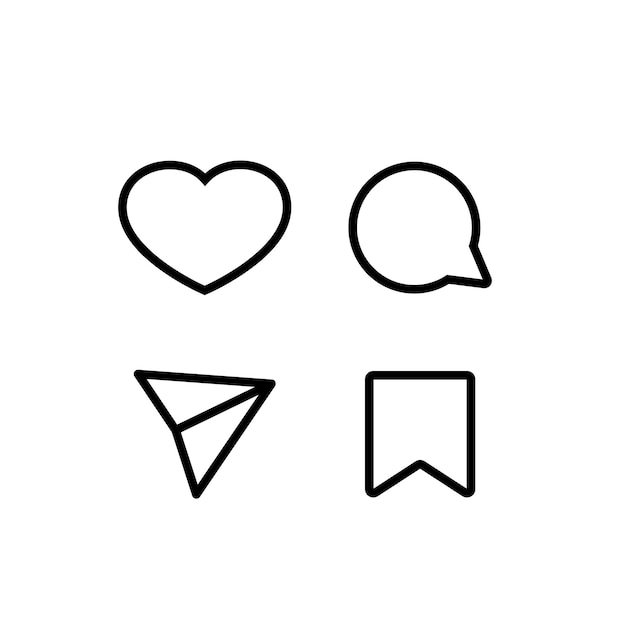 Social media icons outline