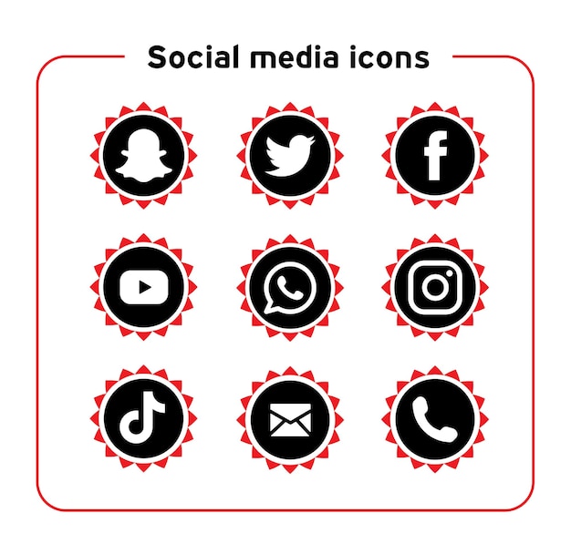 Social media icons and symbols Threads Facebook YouTube WhatsApp and Twitter